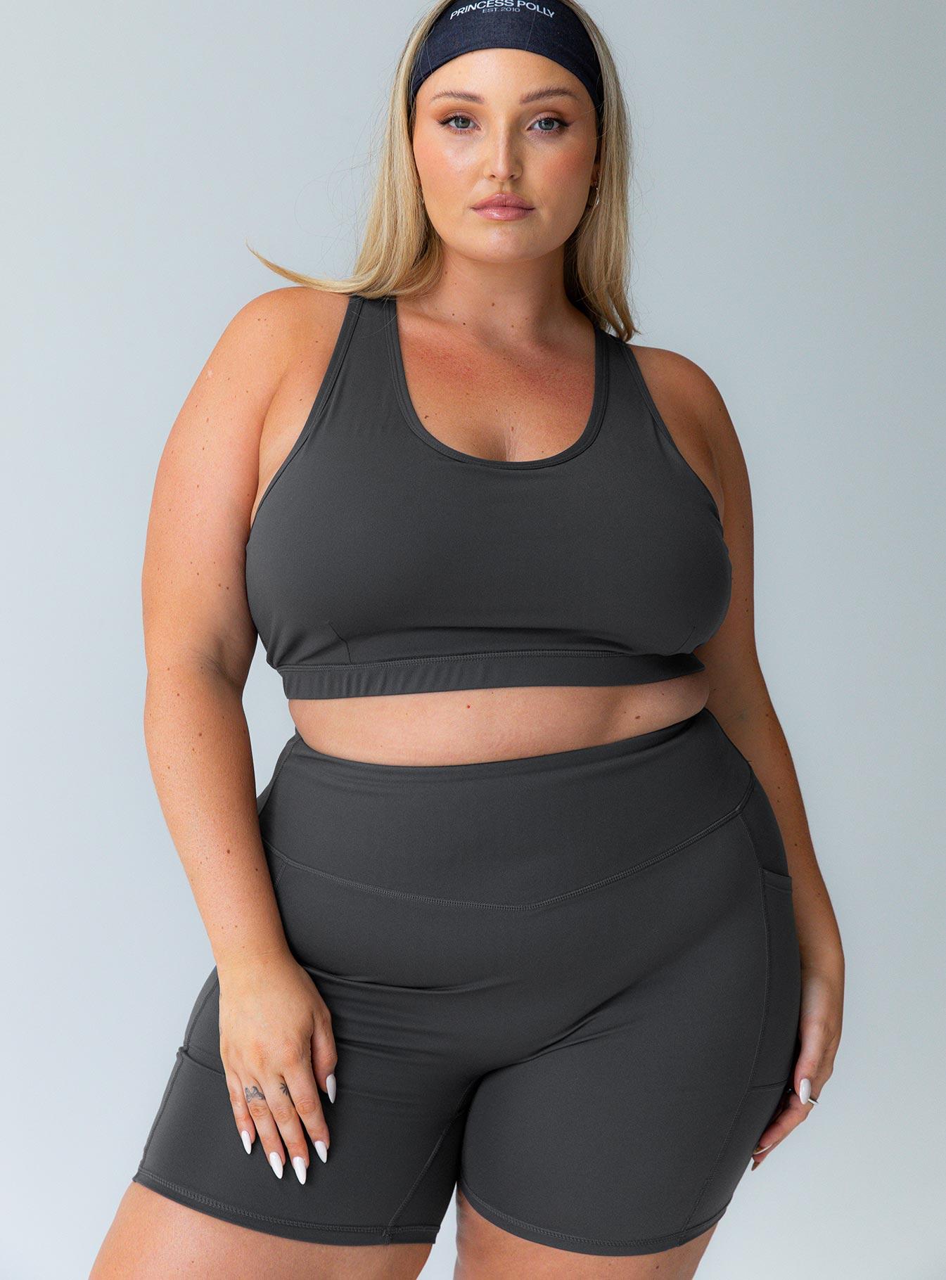 Conquer Activewear Shorts Grey Curve Product Image