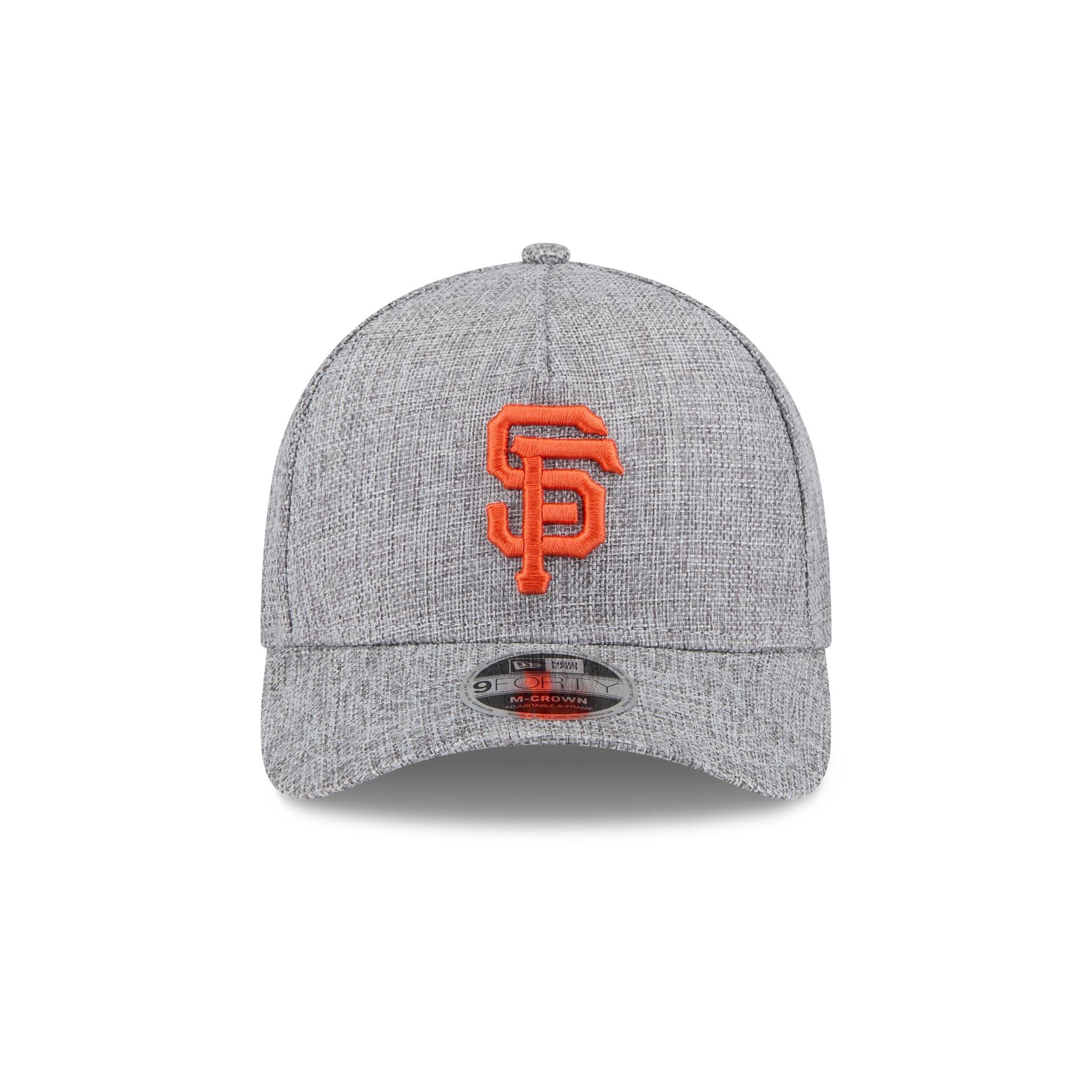 San Francisco Giants Cotton Weave Gray 9FORTY M-Crown A-Frame Snapback Hat Male Product Image
