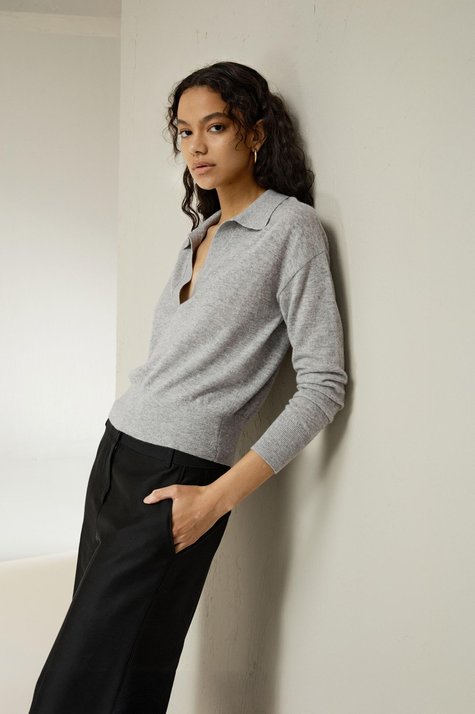 Cashmere Polo Shirt Product Image