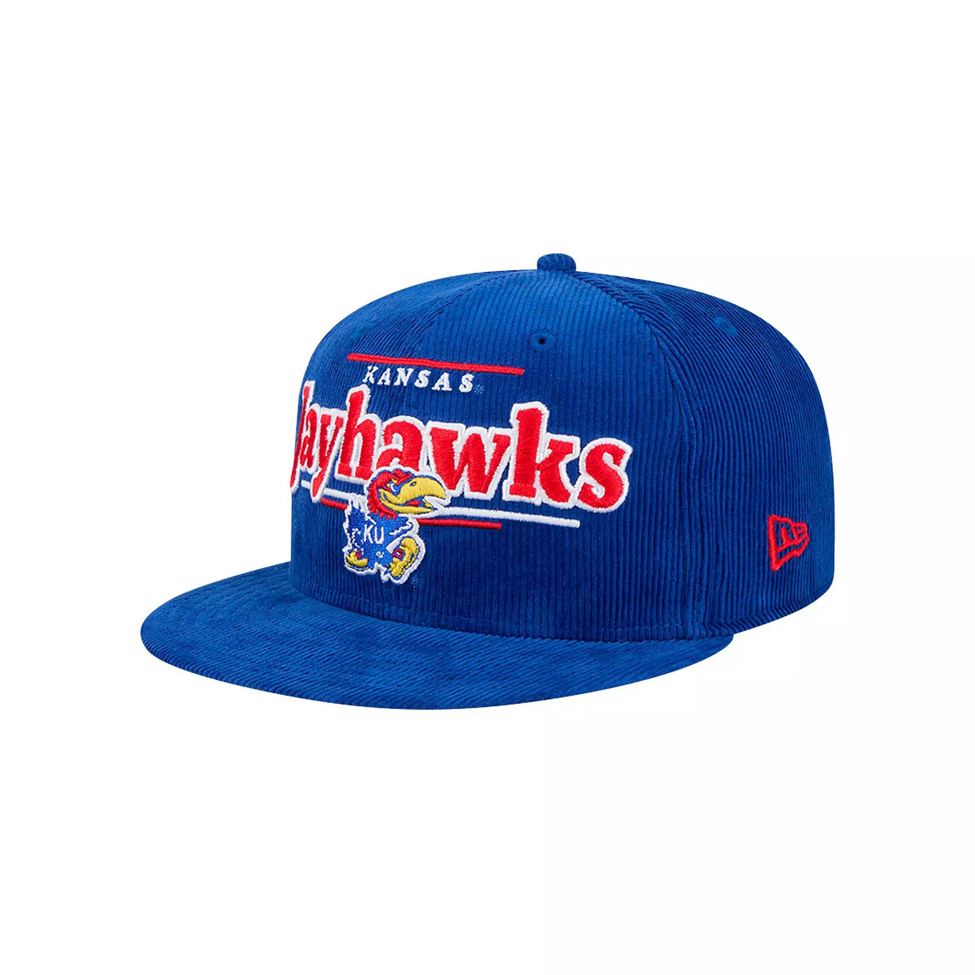 Men's New Era Royal Kansas Jayhawks Display 9FIFTY Snapback Hat, Blue Product Image
