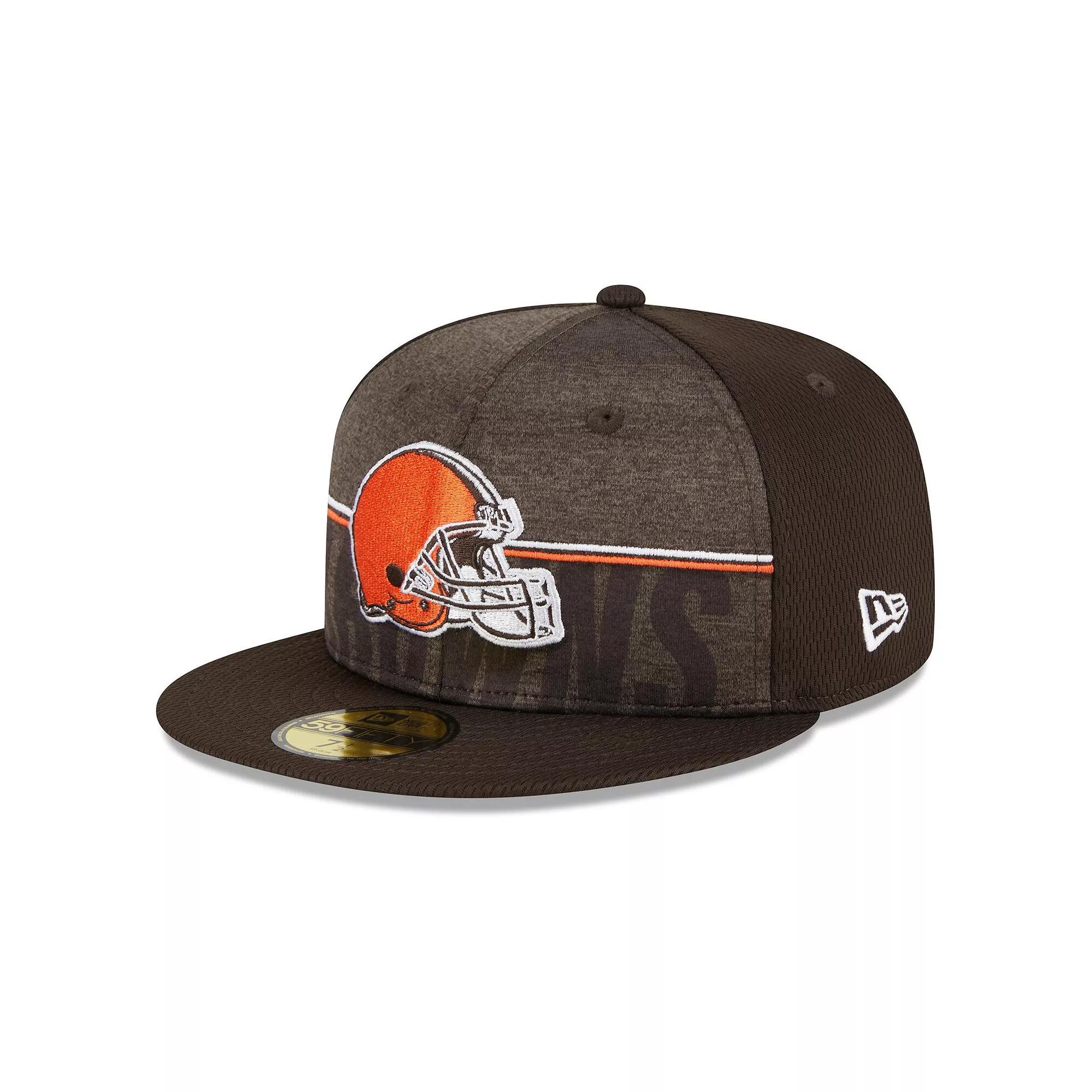 Men's New Era Brown Cleveland Browns 2023 NFL Training Camp 59FIFTY Fitted Hat, Size: 7 1/4 Product Image