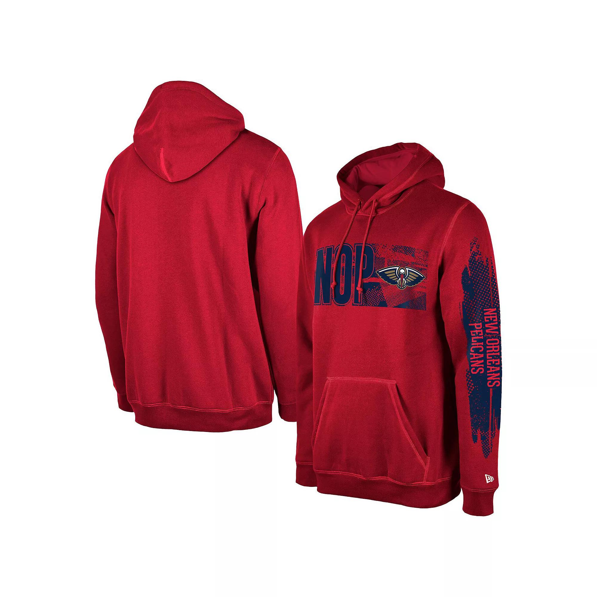 Men's New Era New Orleans Pelicans Red Tip-Off Collection Pullover Hoodie, Size: Small Product Image