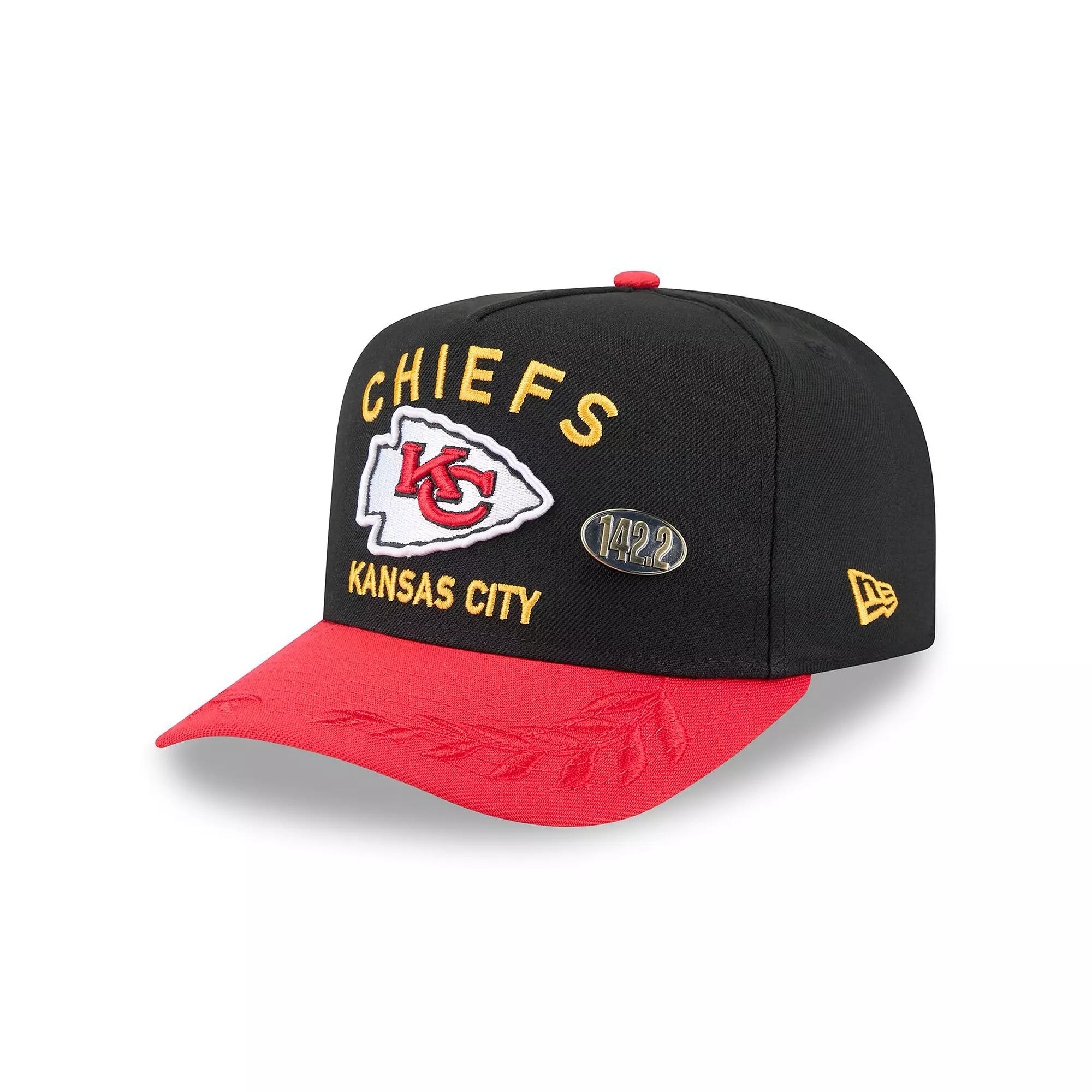 Men's New Era Black/Red Kansas City Chiefs 2025 NFL Draft On Stage A-Frame 59FIFTY Fitted Hat, Size: 7 3/4 Product Image