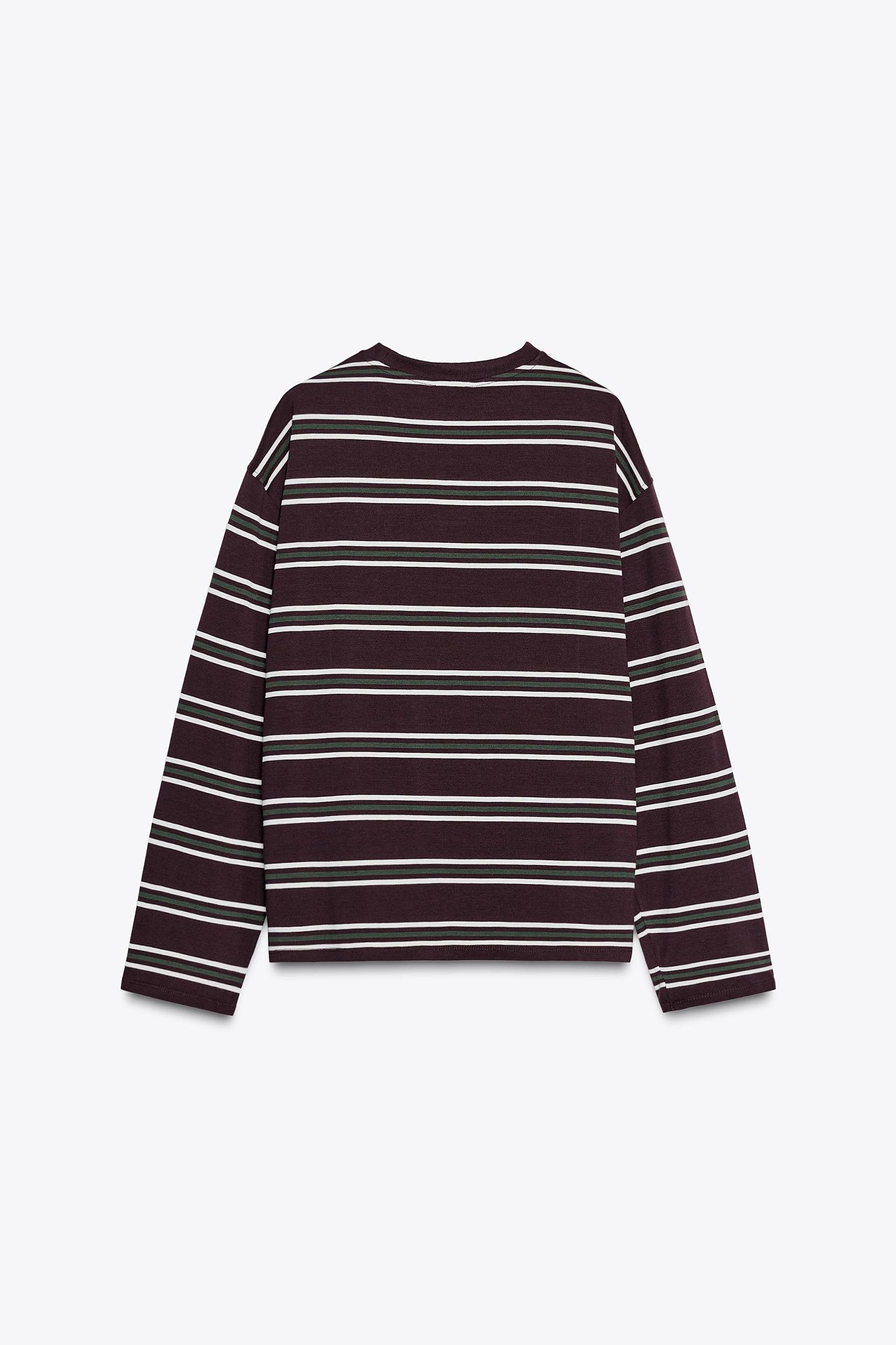 EMBROIDERED STRIPED T-SHIRT Product Image