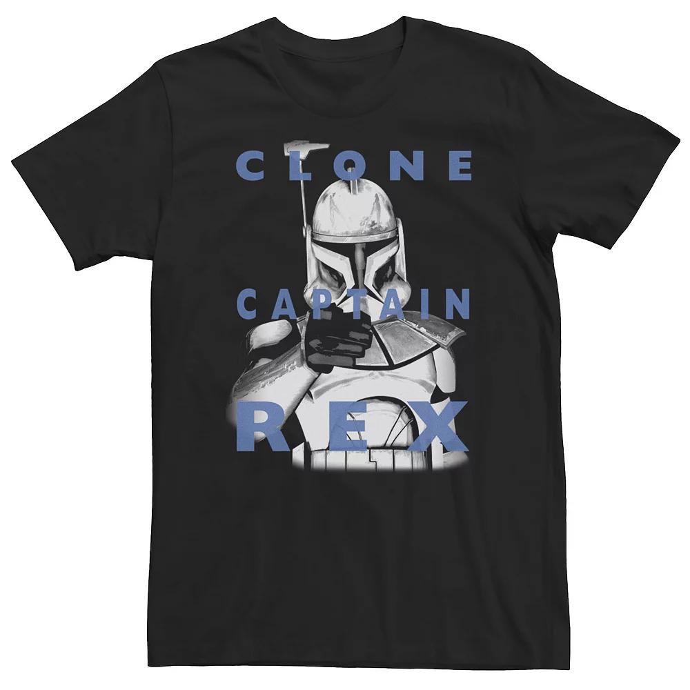 Big & Tall Star Wars: Clone Wars Clone Captain Rex Text Overlay Tee, Men's,  Product Image