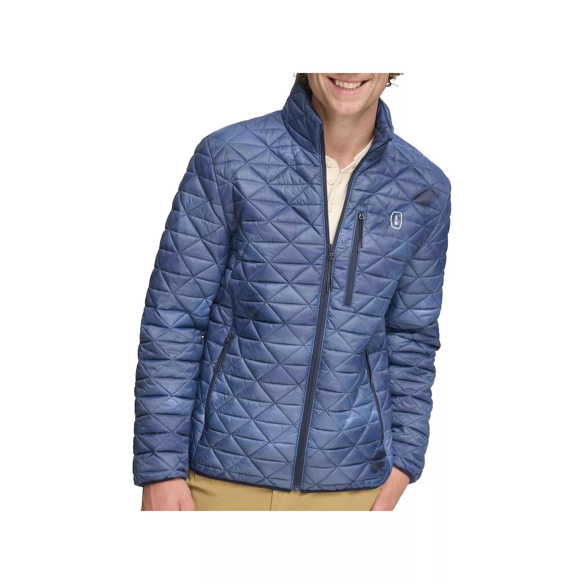 Men's G.H. Bass & Co. Packable Quilted Jacket, Size: XL, Blue Print Product Image