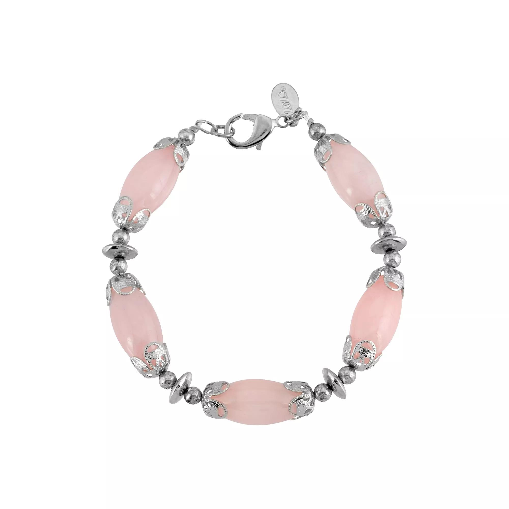 1928 Silver Tone Stone Bracelet, Women's,  Product Image