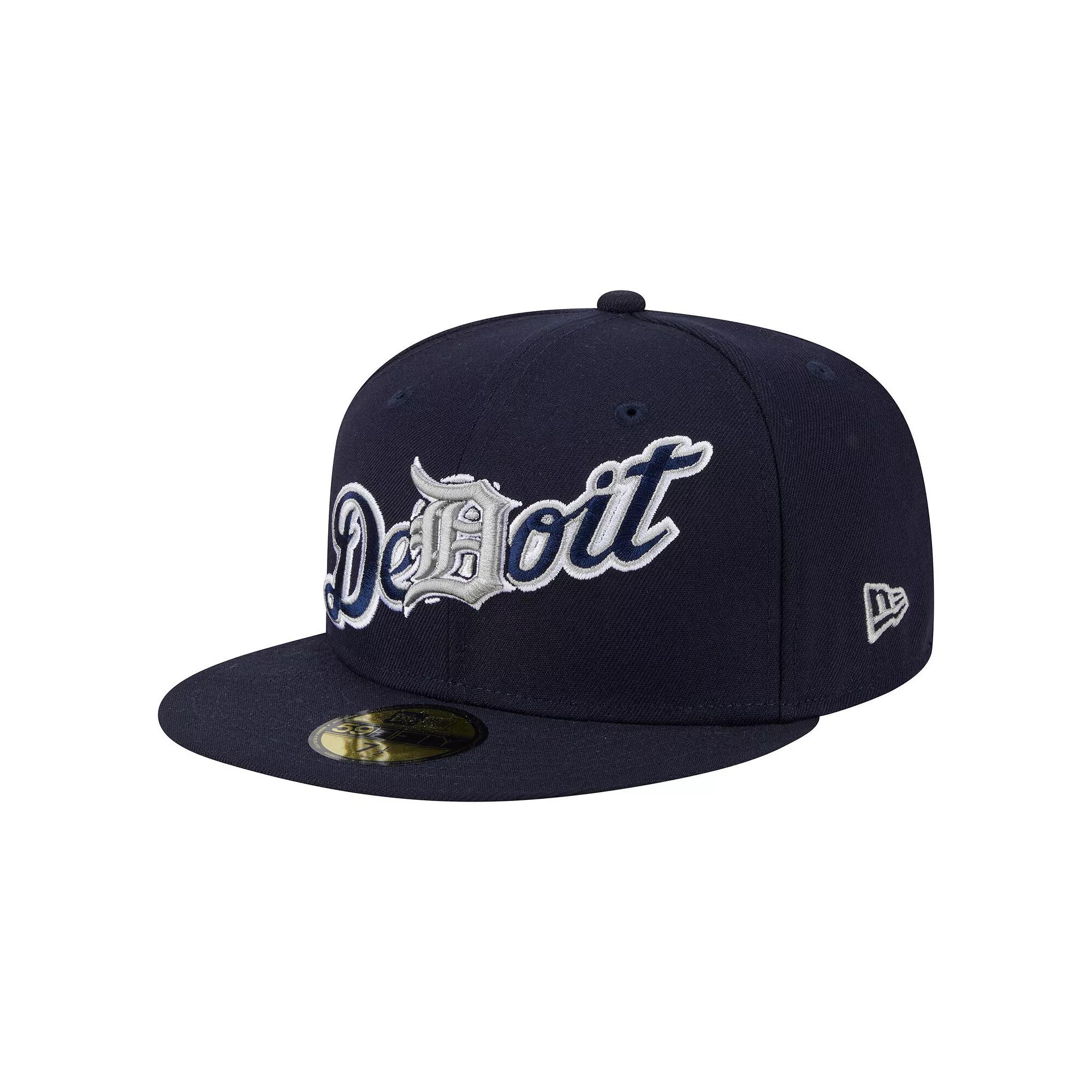 Men's New Era Navy Detroit Tigers Overlap 59FIFTY Fitted Hat, Size: 7 7/8, Blue Product Image