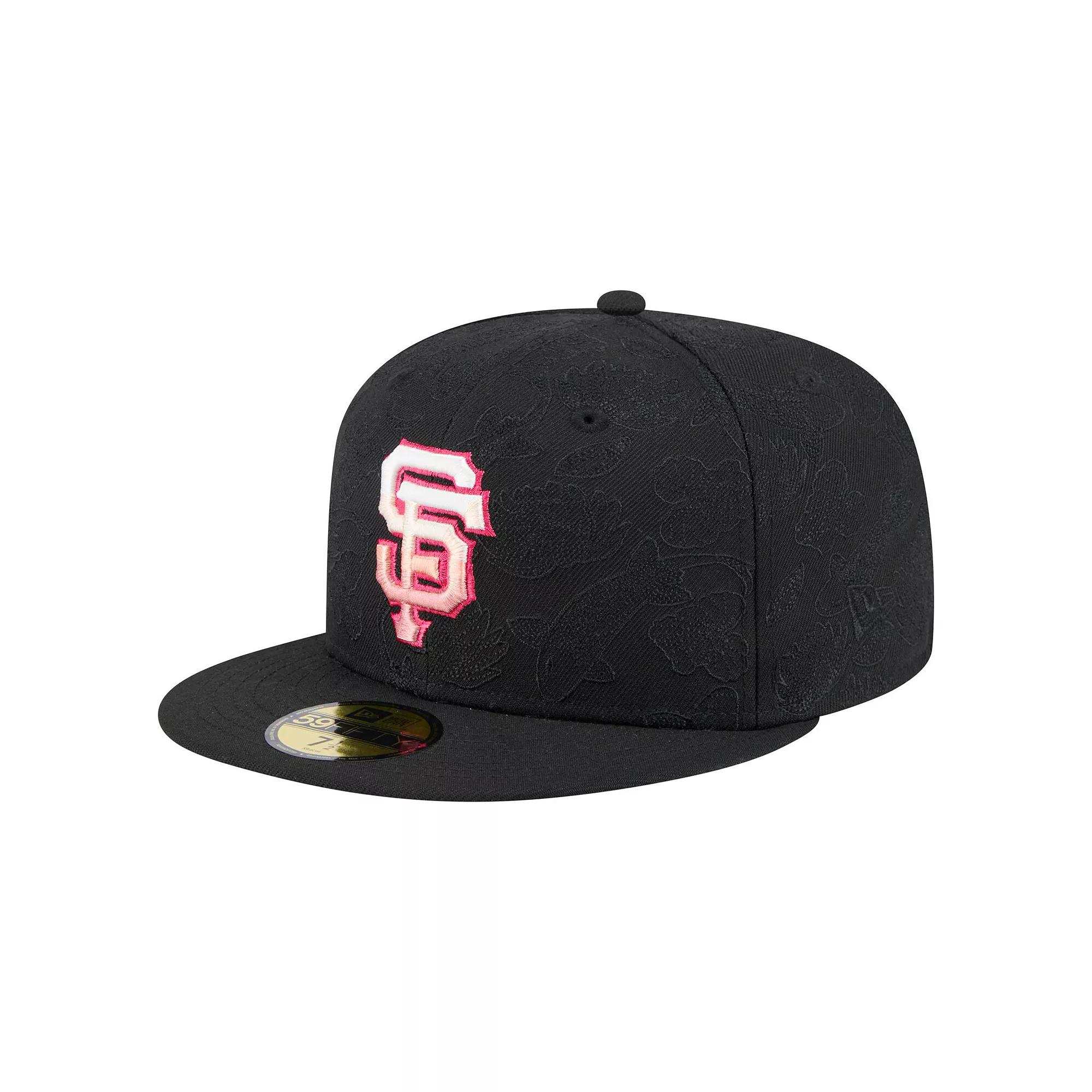 Men's New Era Black San Francisco Giants Tonal Koi 59FIFTY Fitted Hat, Size: 6 7/8 Product Image