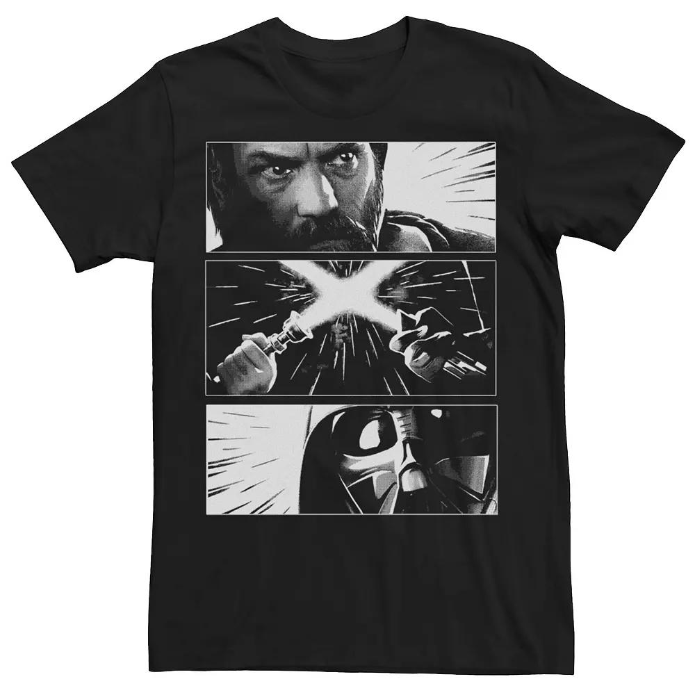 Men's Obi-Wan Kenobi Vader Vs Kenobi Paneled Duel Tee,  Product Image