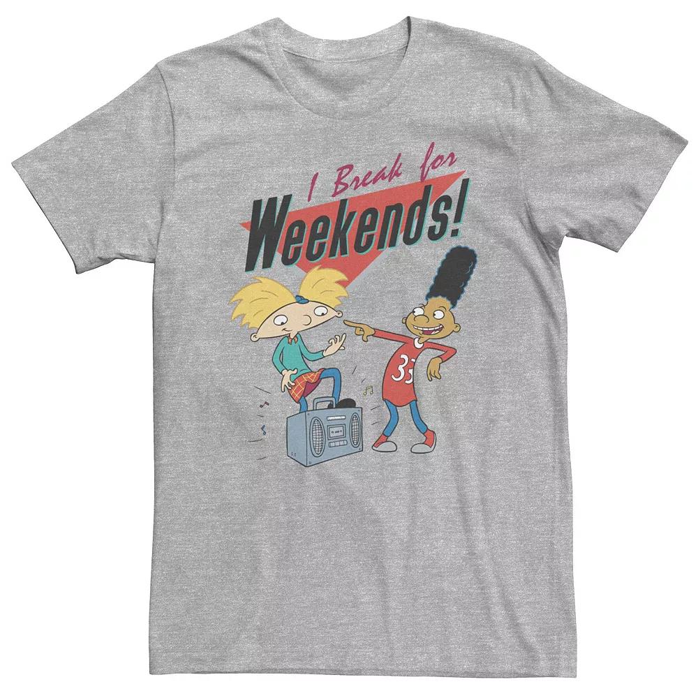 Big & Tall Nickelodeon Hey Arnold I Break For Weekends Boombox Tee, Men's,  Product Image