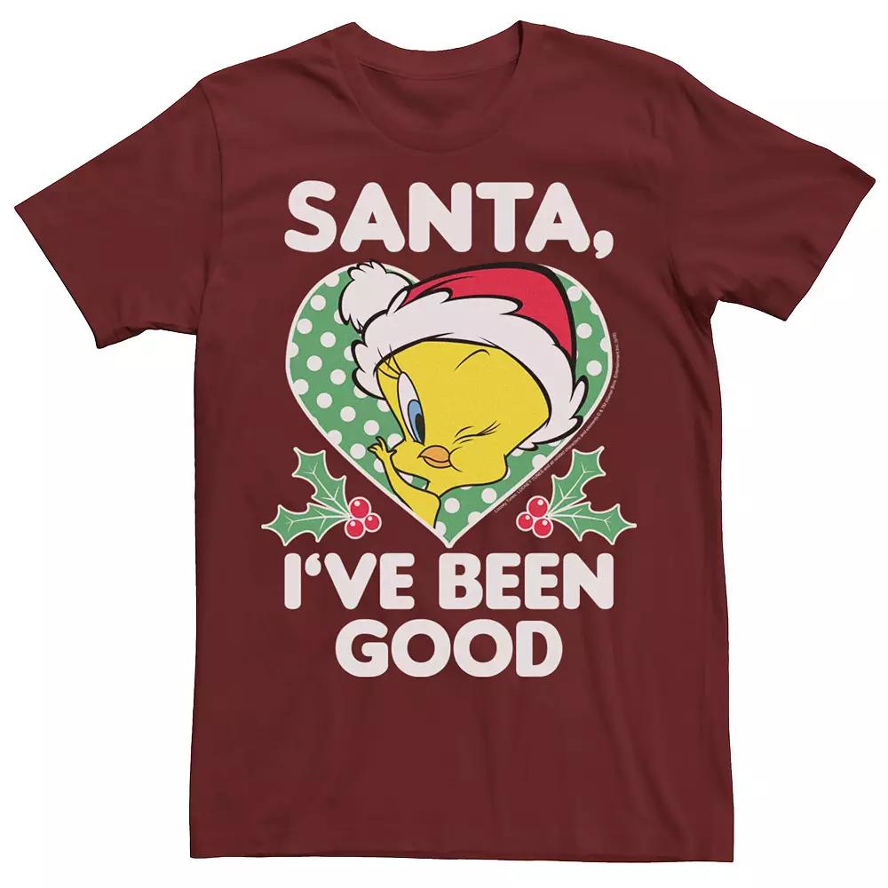 Men's Looney Tunes Christmas Tweety Santa I've Been Good Tee,  Product Image