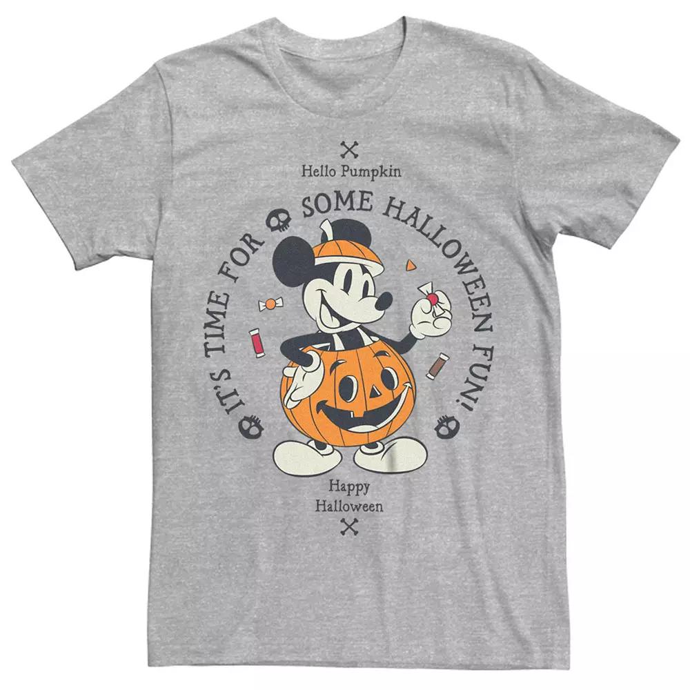 Big & Tall Mickey Mouse Pumpkin Costume Halloween Fun Graphic Tee, Men's,  Product Image