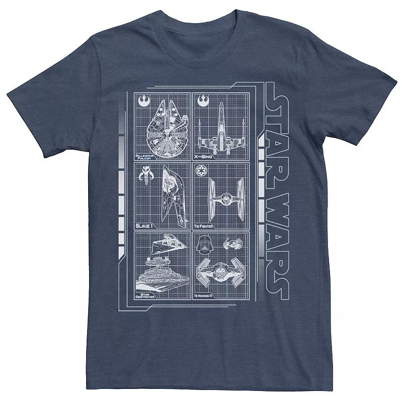 Men's Star Wars Battle Ships Schematic Tee,  Product Image