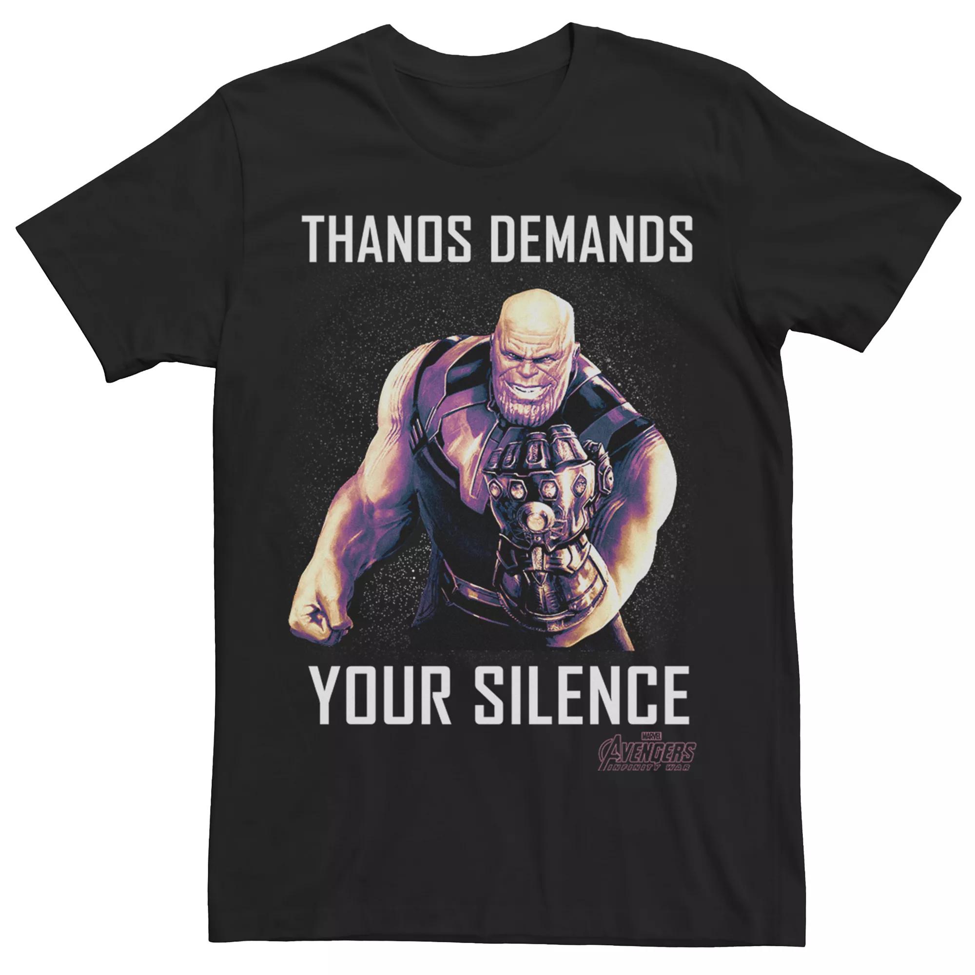 Men's Marvel Avengery Infinity War Thanos Silence Graphic Tee,  Product Image