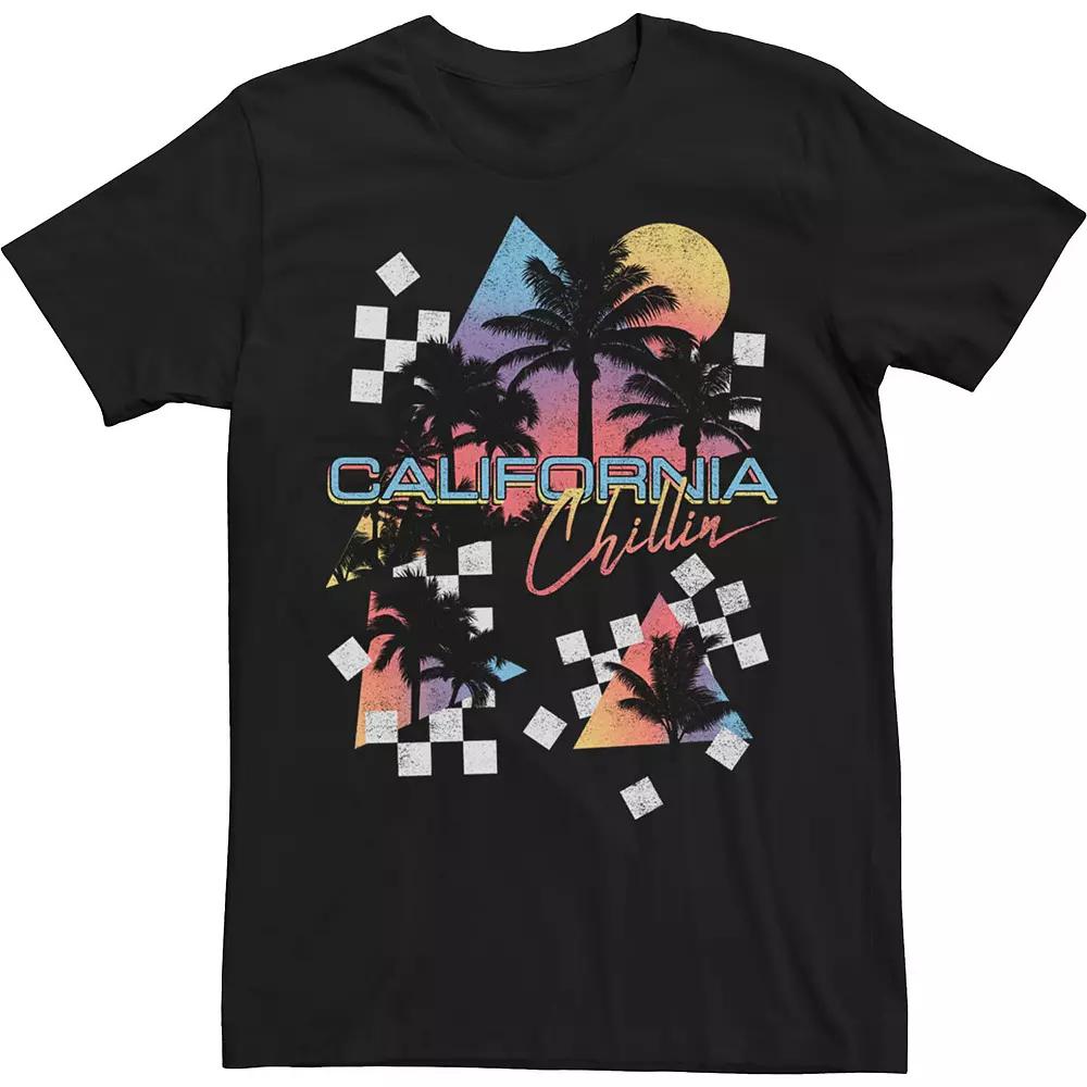 Big & Tall Vapor Palms Tropical California Tee, Men's, Size: 3XL, Black Product Image