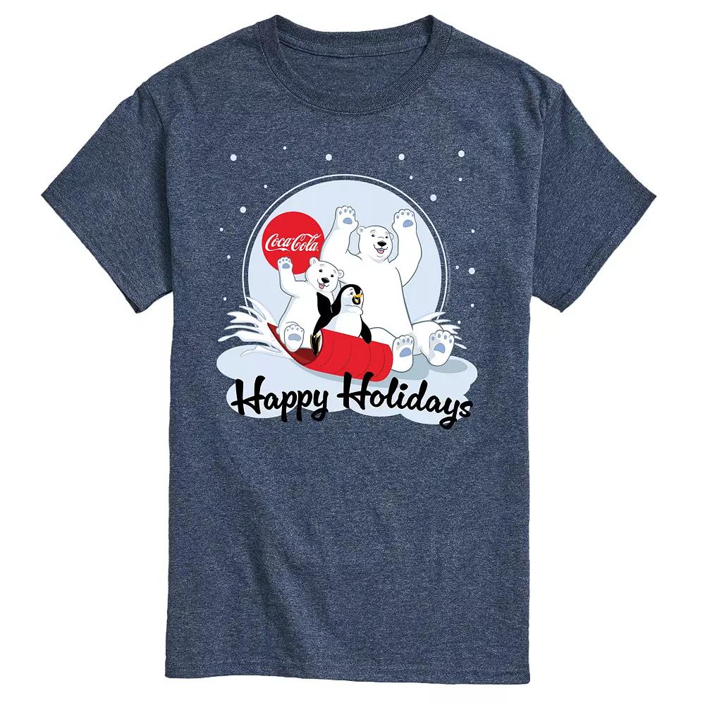Big & Tall Coca-Cola Happy Holiday Sled Graphic Tee, Men's,  Product Image