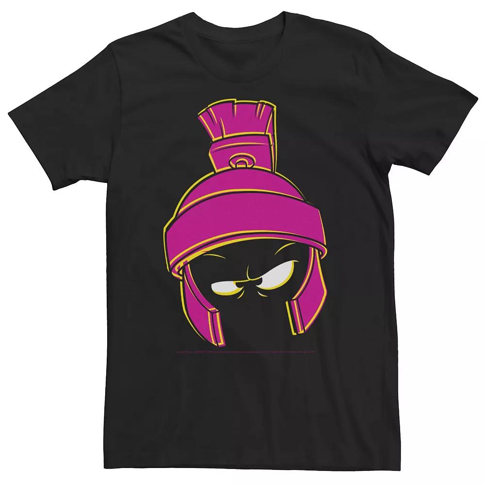 Big & Tall Looney Tunes Marvin The Martian Neon Big Face Tee, Men's,  Product Image