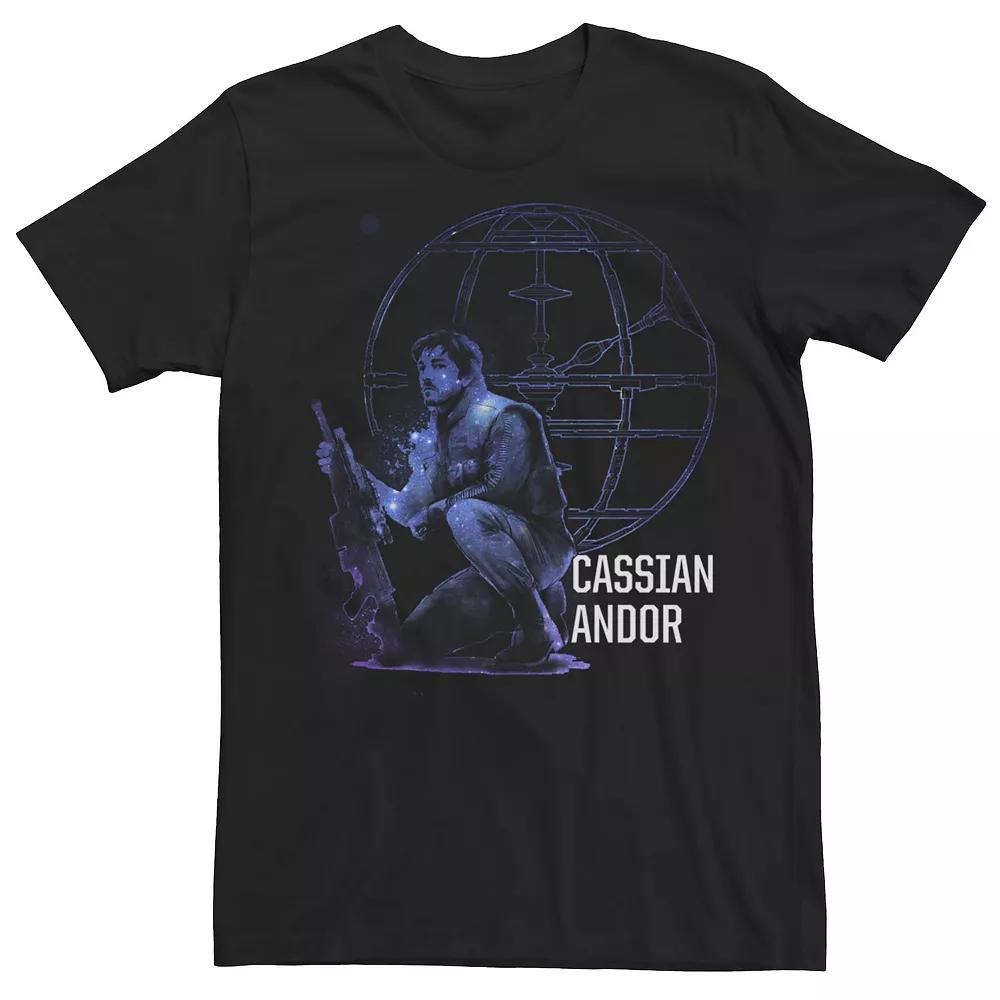 Men's Star Wars Rogue One Cassian Andor Galaxy Print Graphic Tee,  Product Image