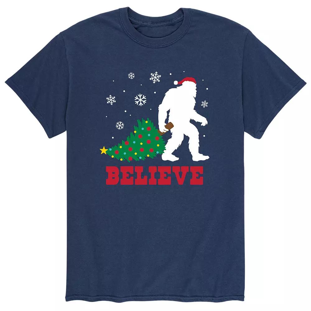 Men's Sasquatch Believe Christmas Tee,  Product Image
