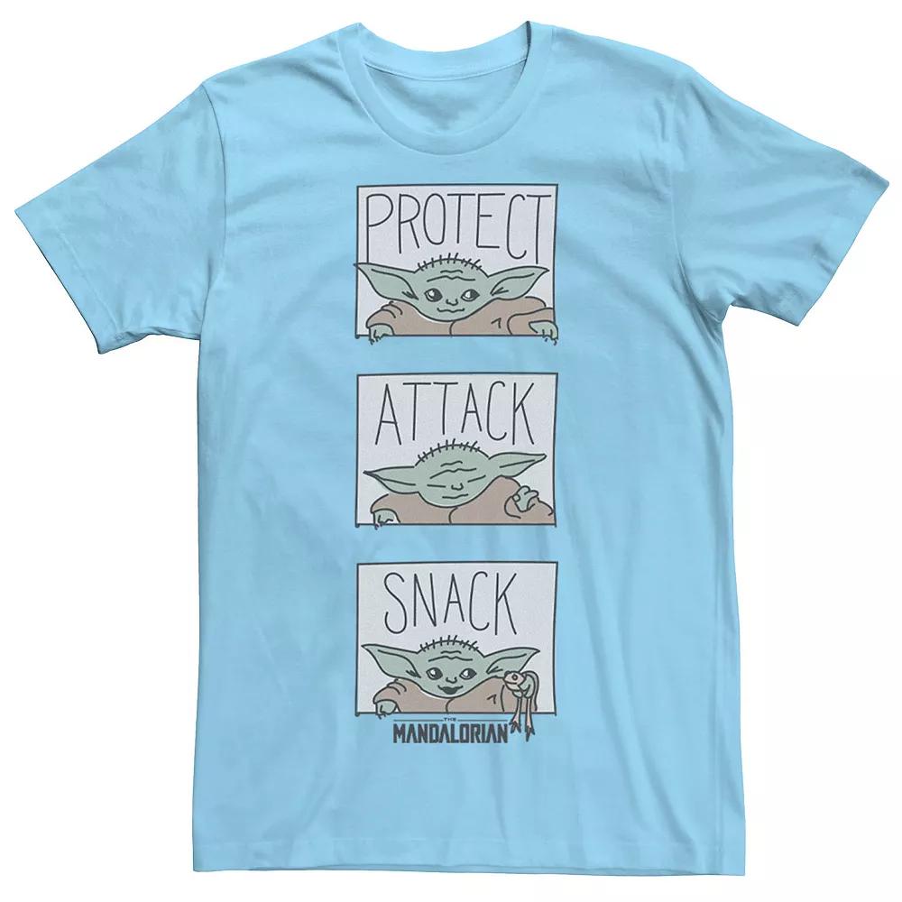 Men's Star Wars The Mandalorian The Child Protect Attack Snack Tee,  Product Image
