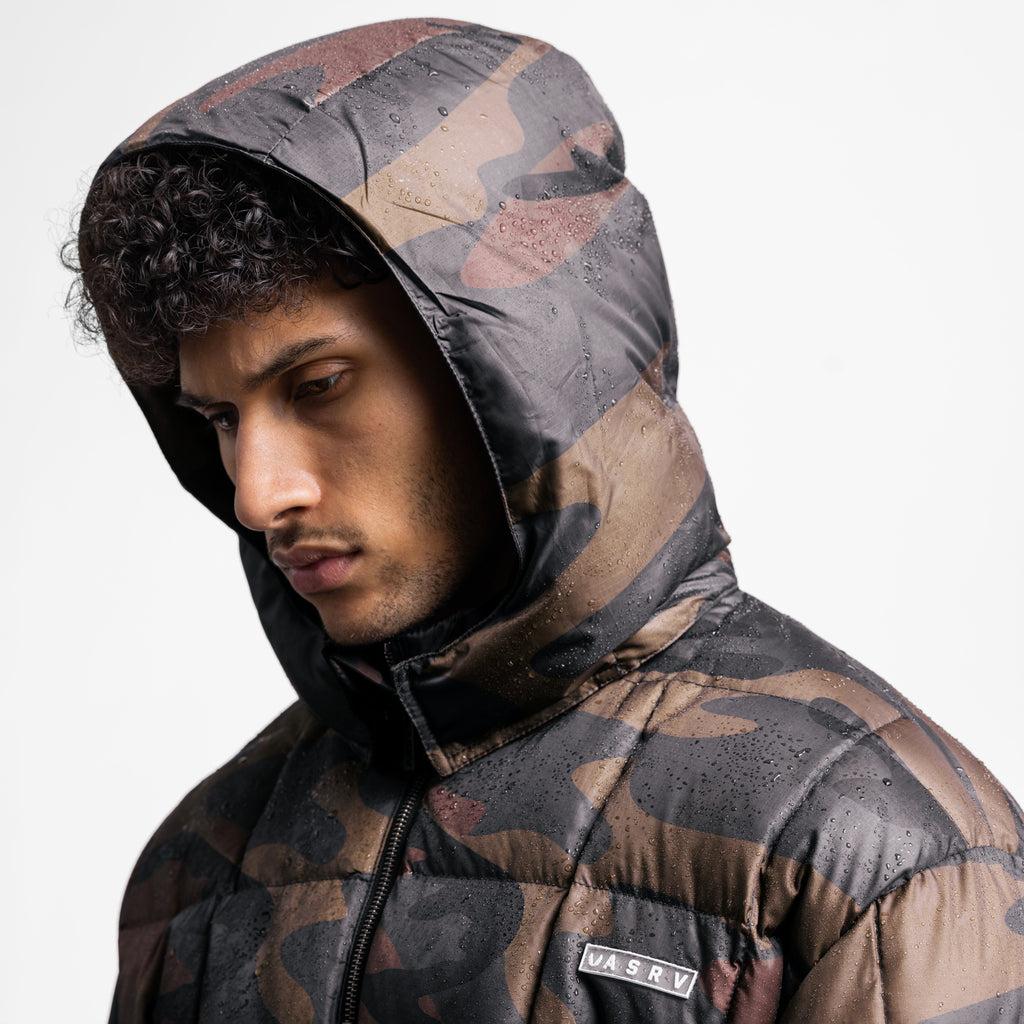 0551. Weather-Ready Down Puffer Jacket - Rust Camo Product Image