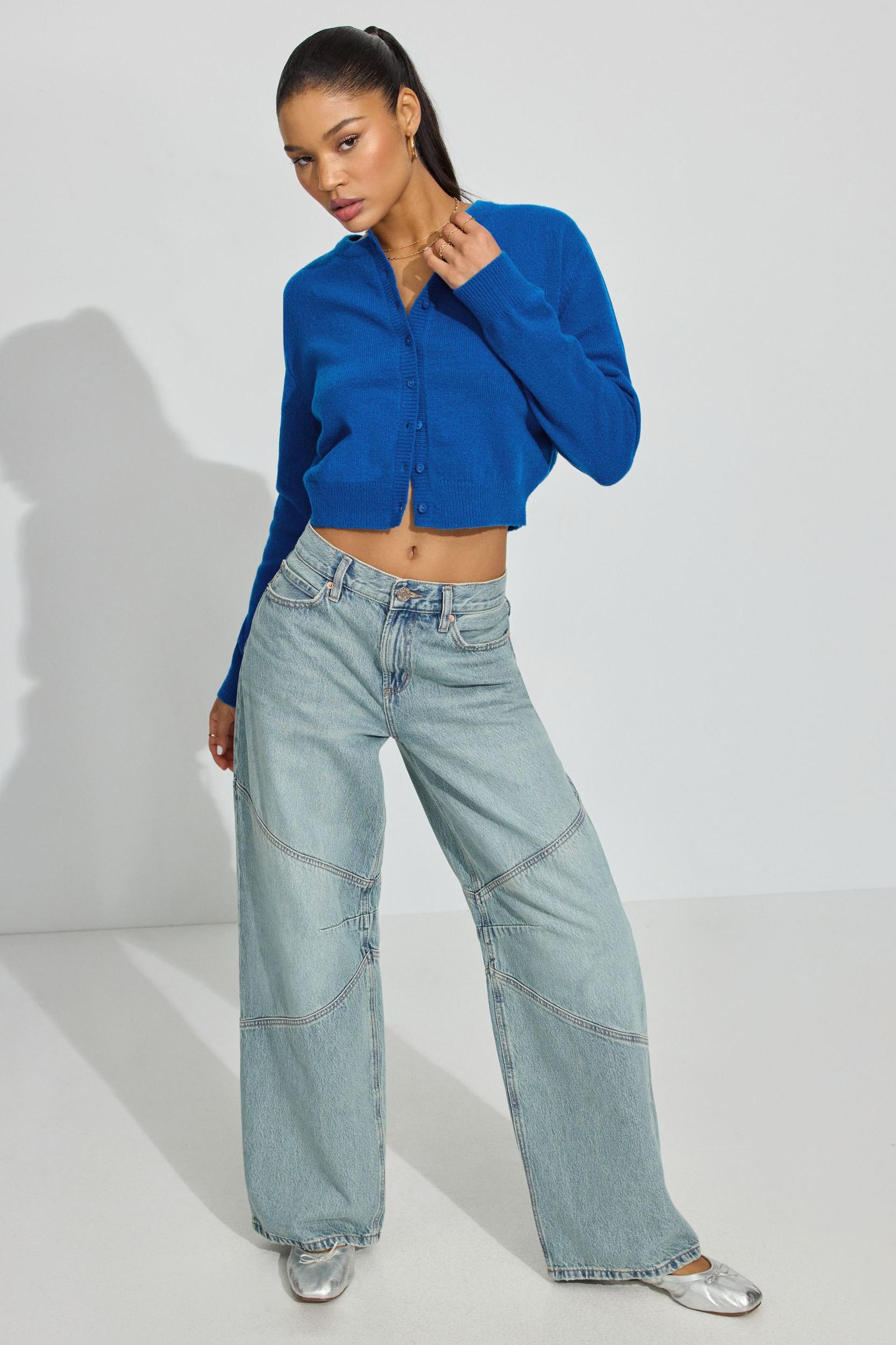 Spongy Button Up Cardigan Product Image