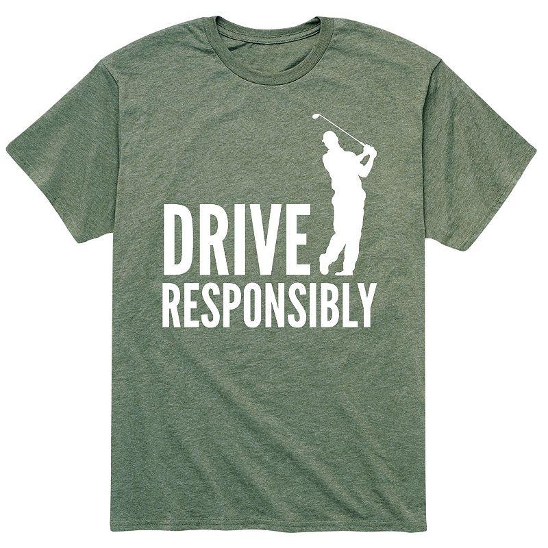 Big & Tall "Drive Responsibly" Golfer Graphic Tee, Men's,  Product Image