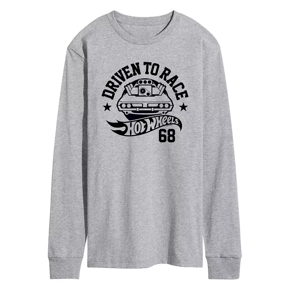Men's Hot Wheels Driven To Race Long Sleeve Graphic Tee,  Product Image