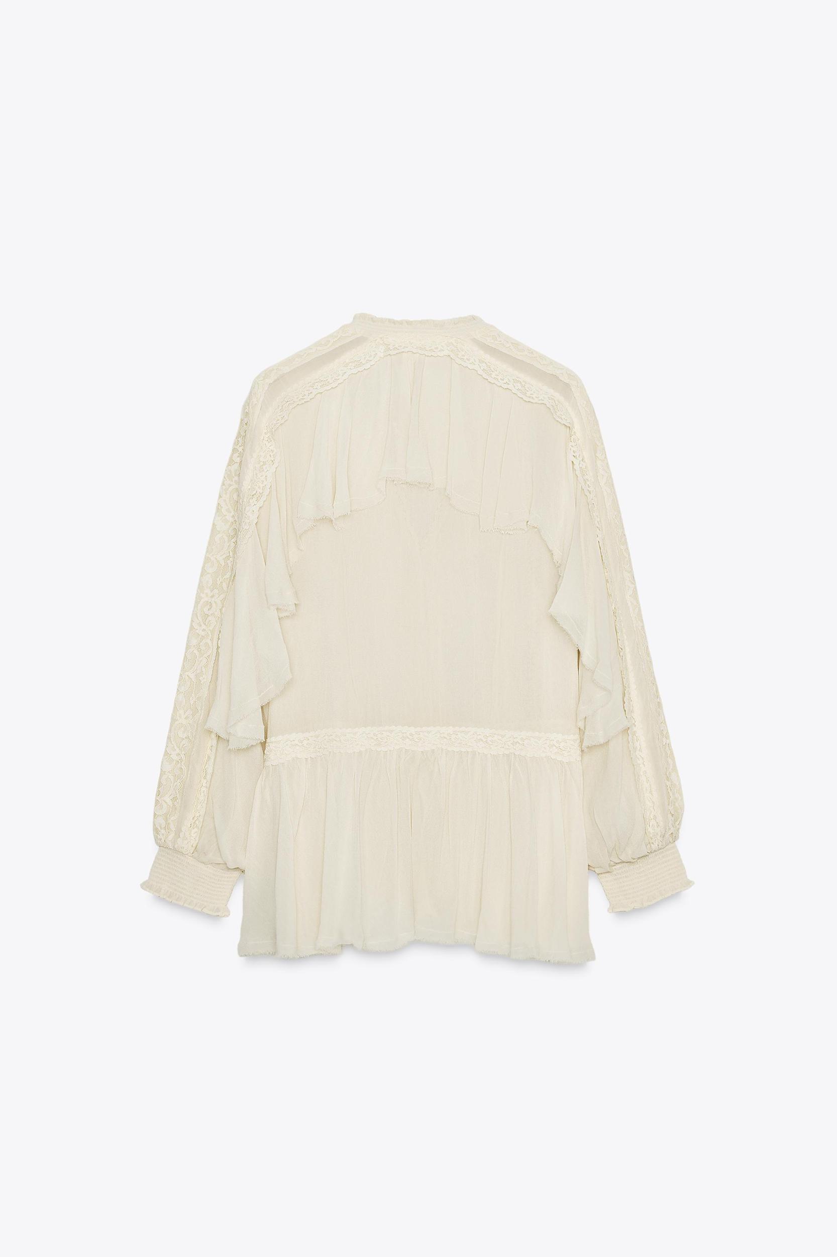 ZW COLLECTION LACE RUFFLE BLOUSE Product Image