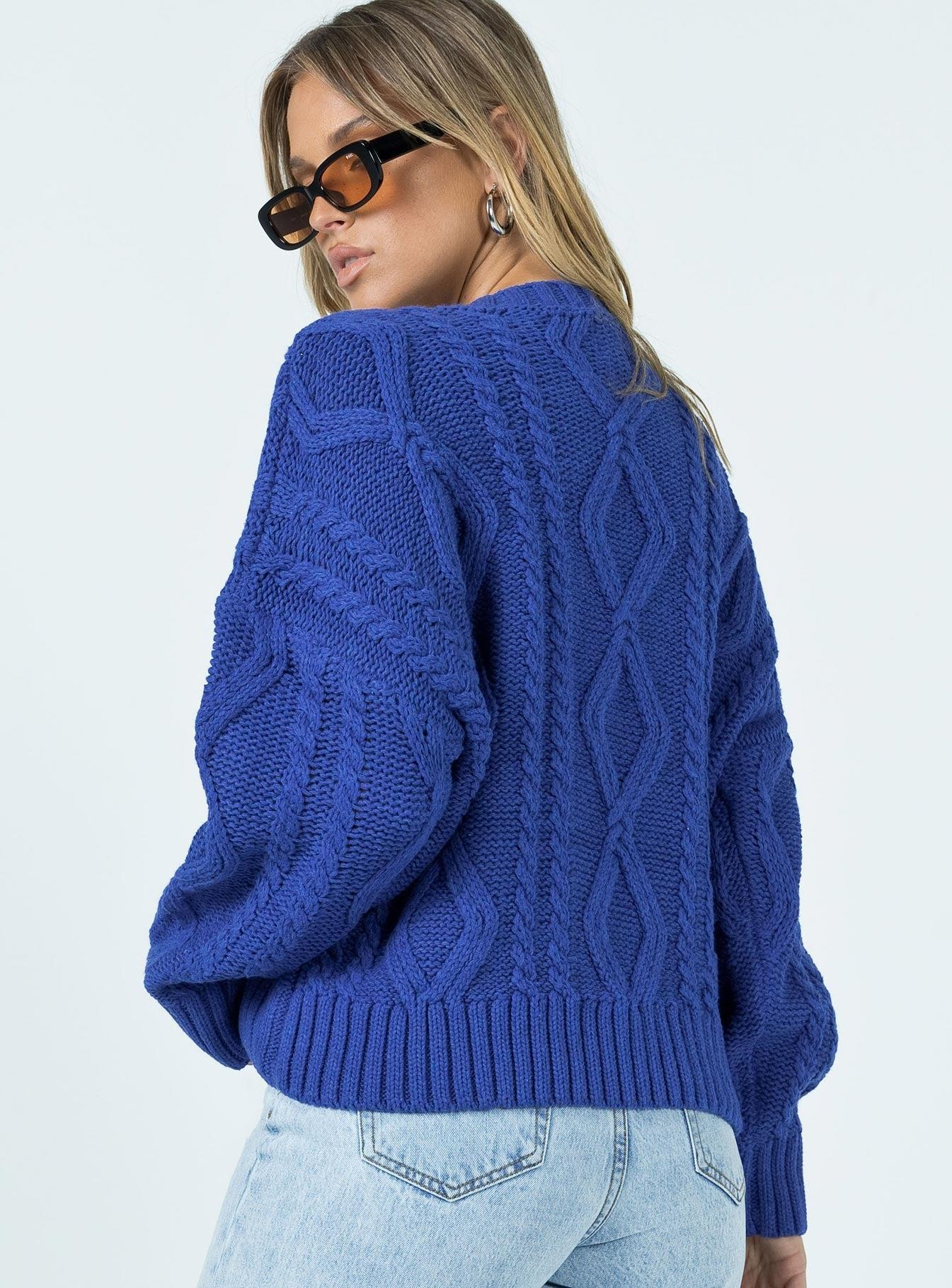 Anaya Oversized Sweater Monday Blues Product Image