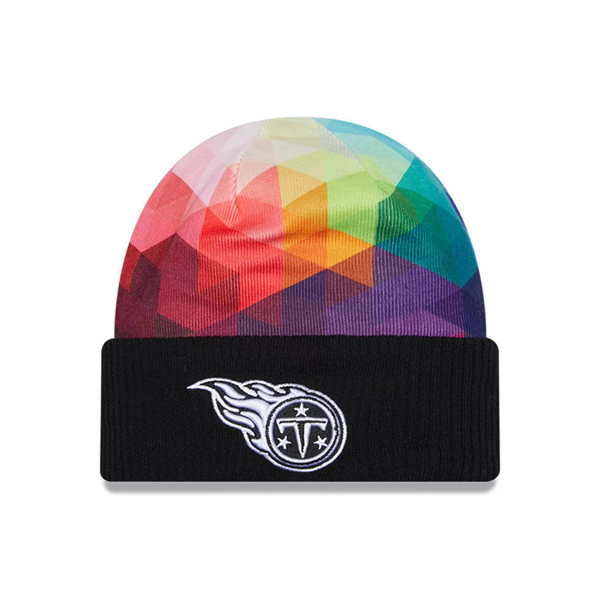 Men's New Era Black Tennessee Titans 2023 NFL Crucial Catch Cuffed Knit Hat Product Image