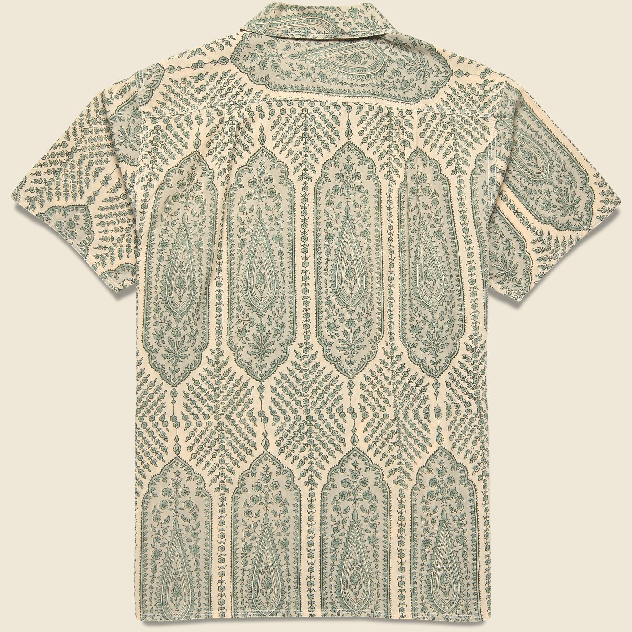 Paisley Block Print Shirt - Sage Product Image