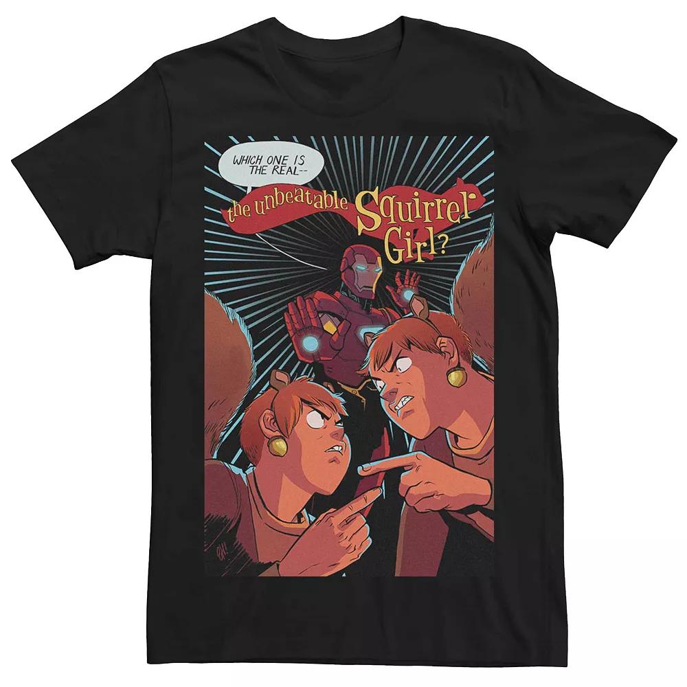 Men's Marvel's Unbeatable Squirrel Iron Man Comic Cover Tee, Size: XXL, Black Product Image