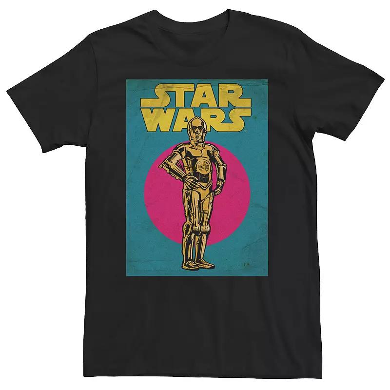 Men's Star Wars C-3PO Vintage Trading Card Graphic Tee,  Product Image