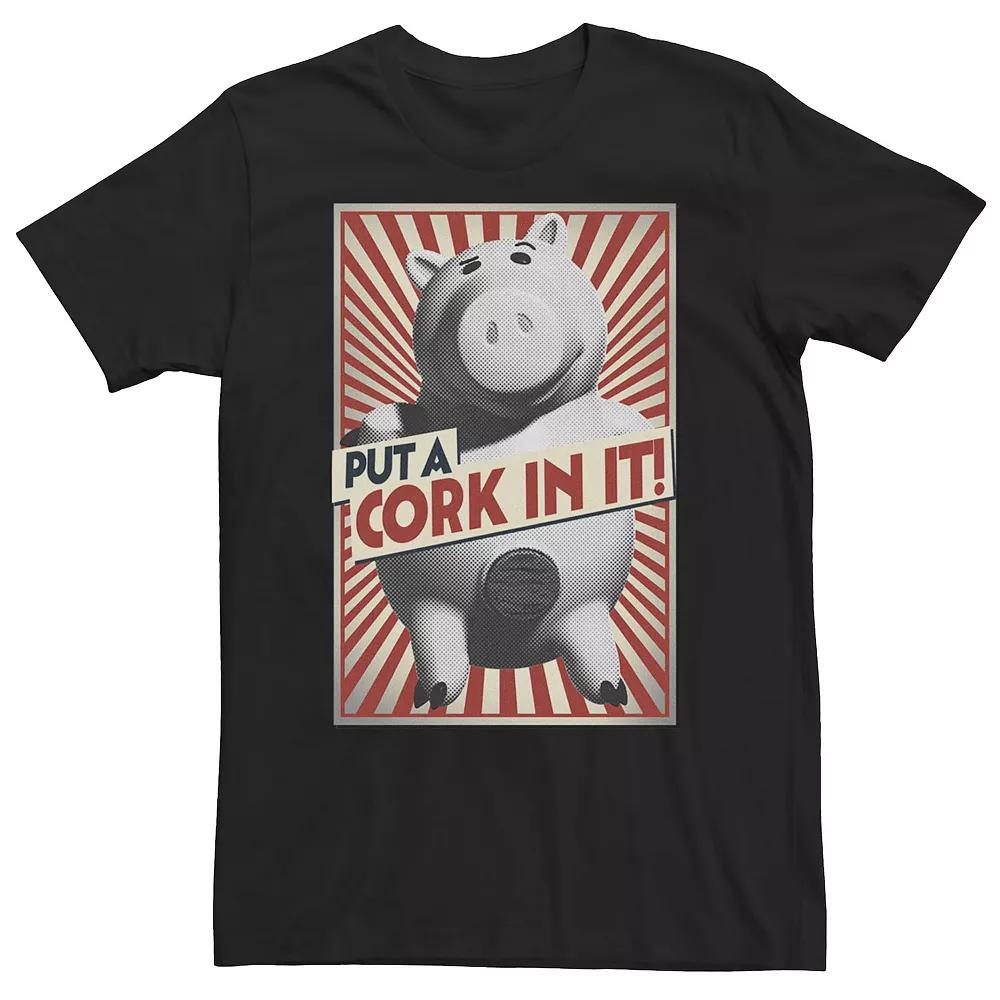 Big & Tall Disney / Pixar Toy Story Hamm Piggy Bank Put A Cork In It Tee, Men's, Size: 4XL Tall, Black Product Image