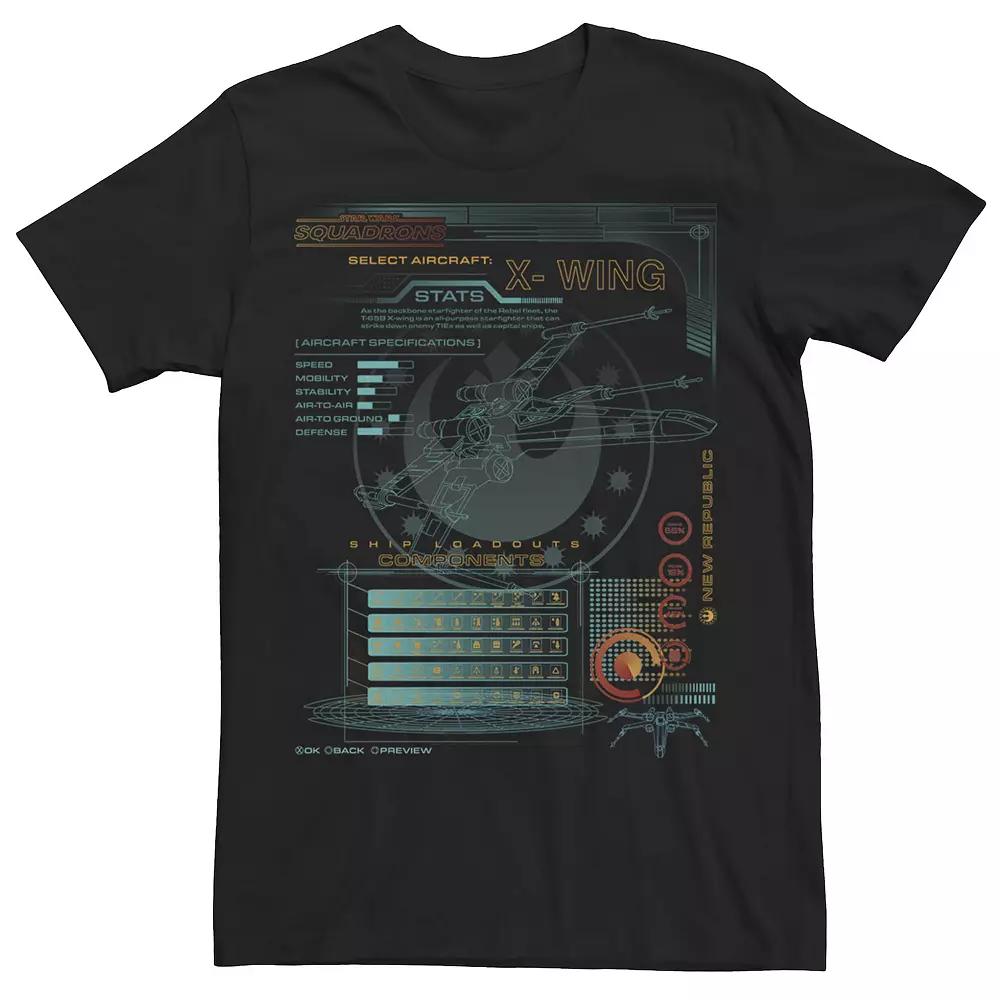 Men's Star Wars: Squadrons X-Wing Components Tee,  Product Image