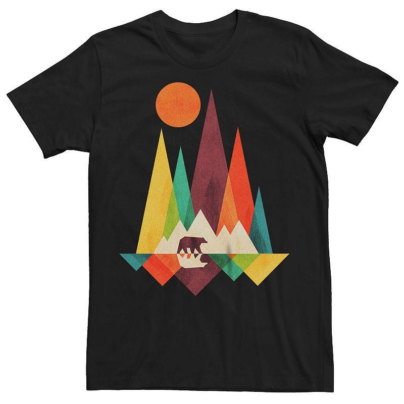 Men's Mountain Bear Abstract Graphic Tee,  Product Image
