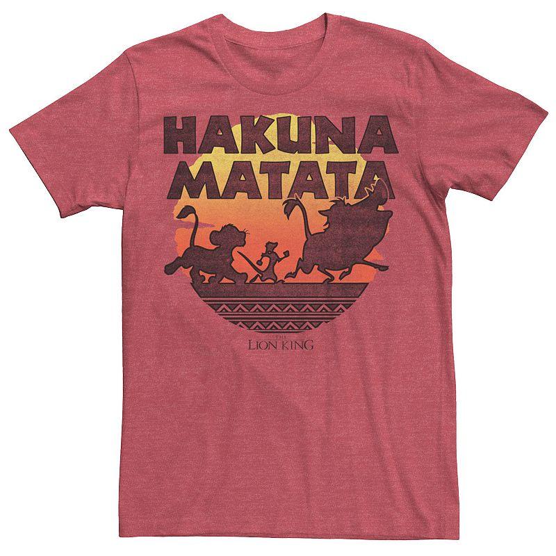 Men's Disney The Lion King Hakuna Matata Sunset Silhouette Poster Tee,  Product Image