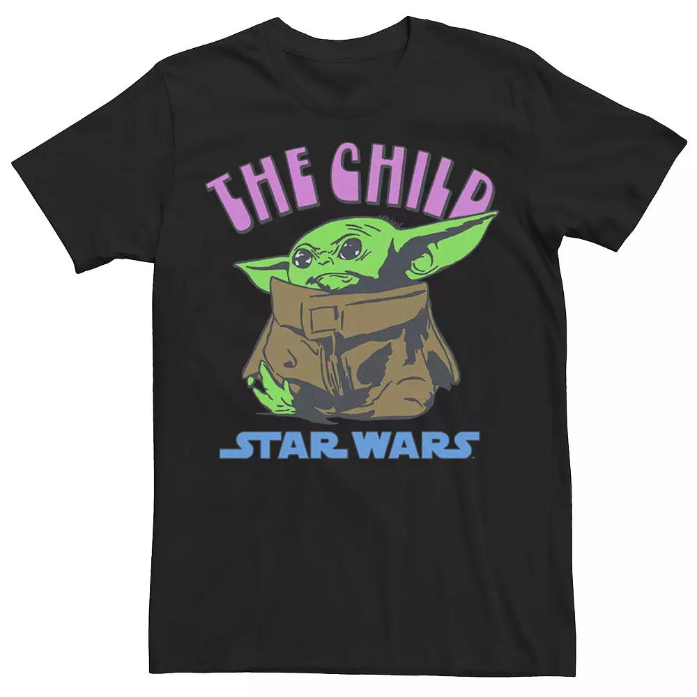 Men's Star Wars The Mandalorian The Child Red Text Portrait Tee,  Product Image