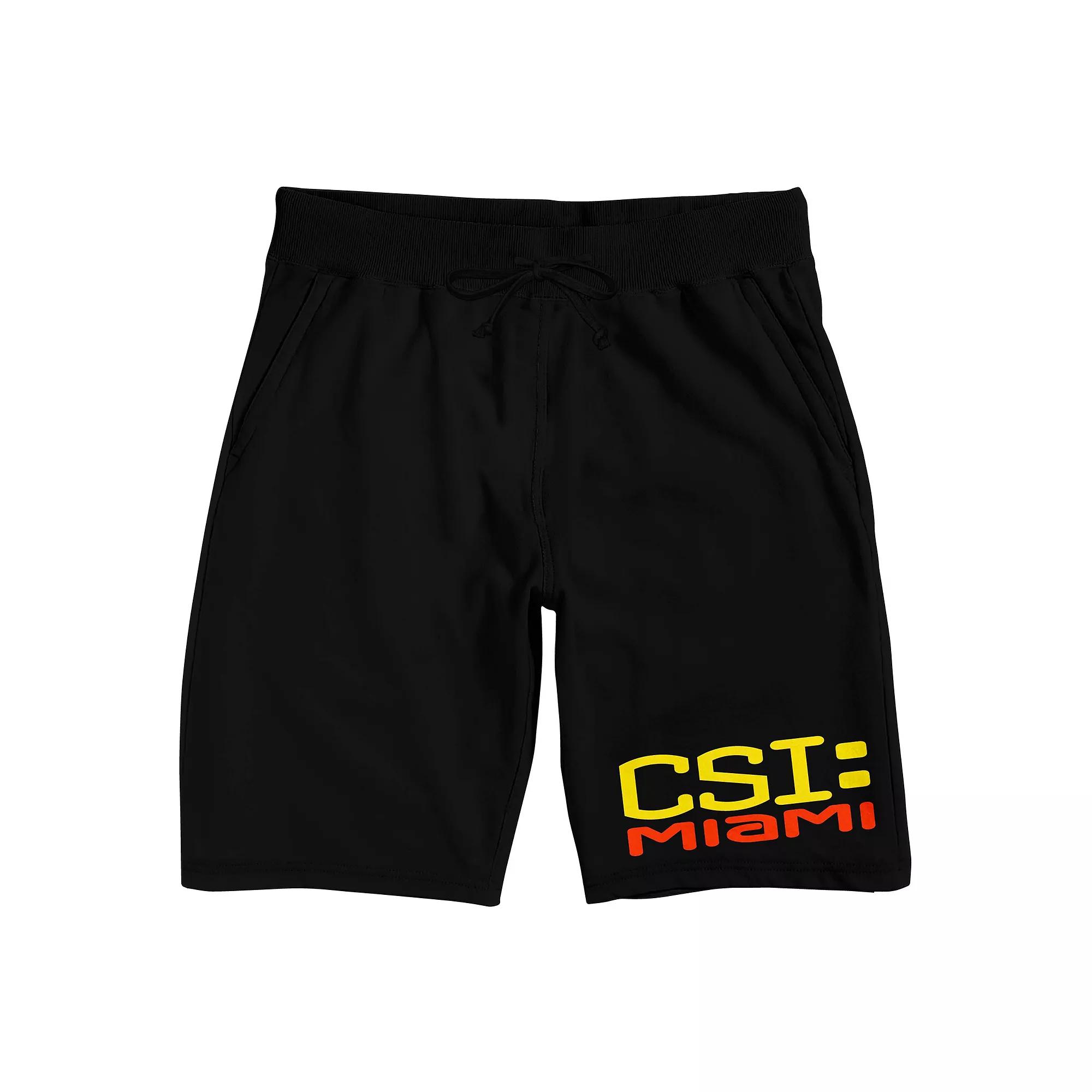 Men's CSI Miami Title Logo Sleep Shorts, Size: Small, Black Product Image