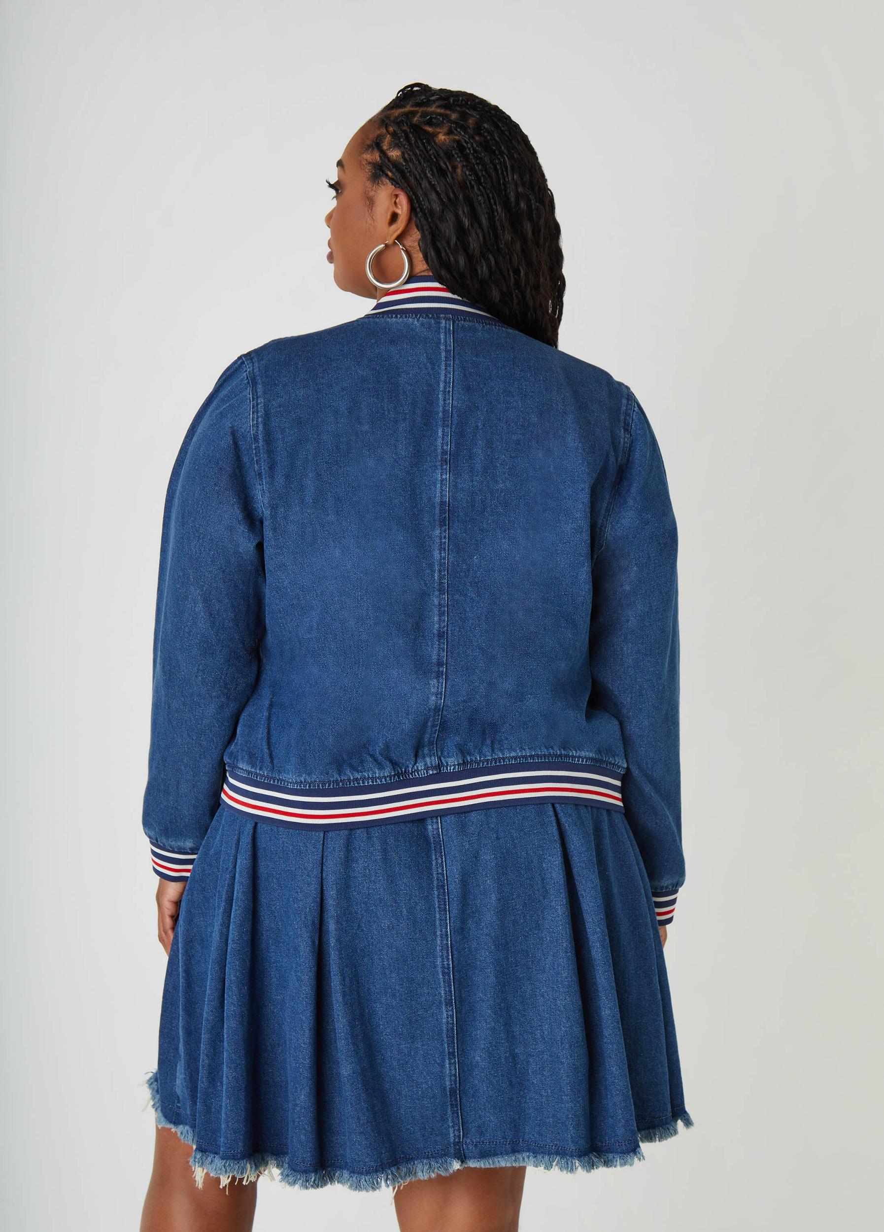 Denim Bomber Jacket Product Image