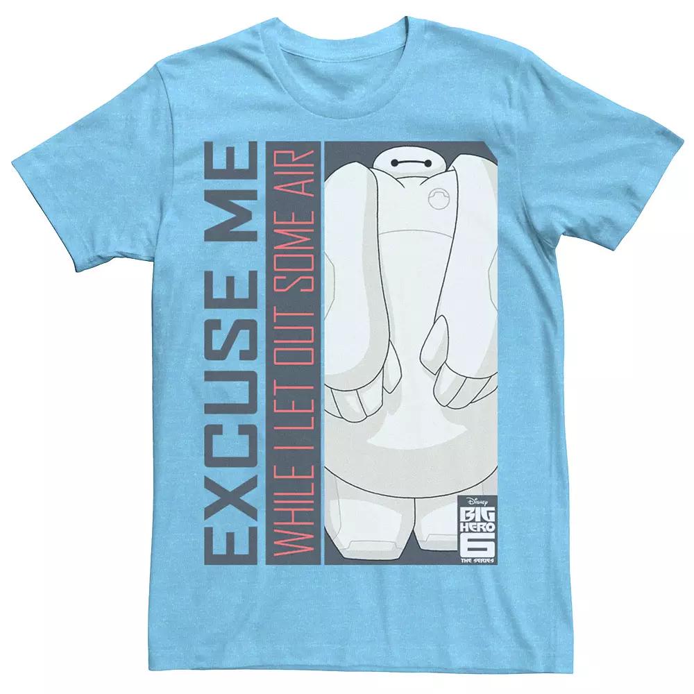 Disney's Big Hero 6 TV Series Baymax Men's Excuse Me Tee, Size: Large, Light Blue Product Image