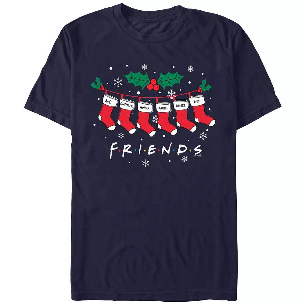 Men's Friends Christmas Stockings Graphic Tee,  Product Image