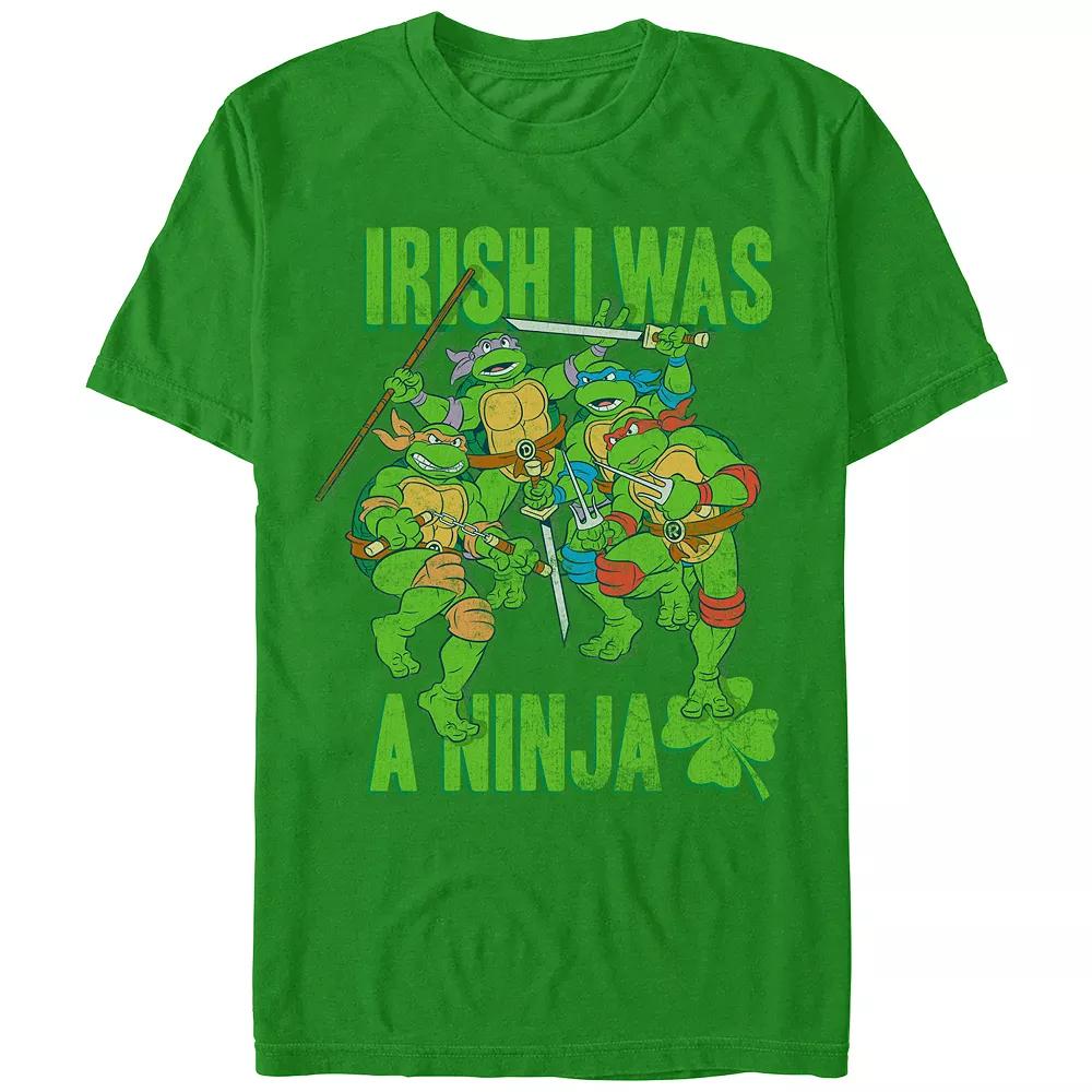 Men's Teenage Mutant Ninja Turtles Irish I Was A Ninja Graphic Tee, Size: XL, Kelly Product Image