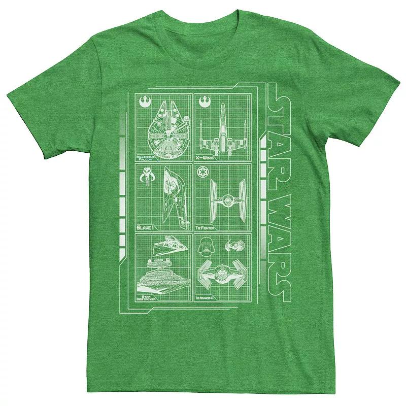 Men's Star Wars Battle Ships Schematic Tee,  Product Image