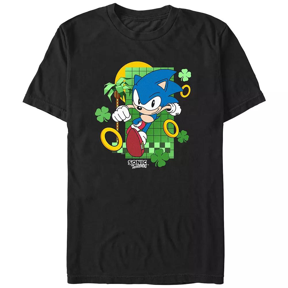 Men's Sonic The Hedgehog Running Rings Graphic Tee,  Product Image
