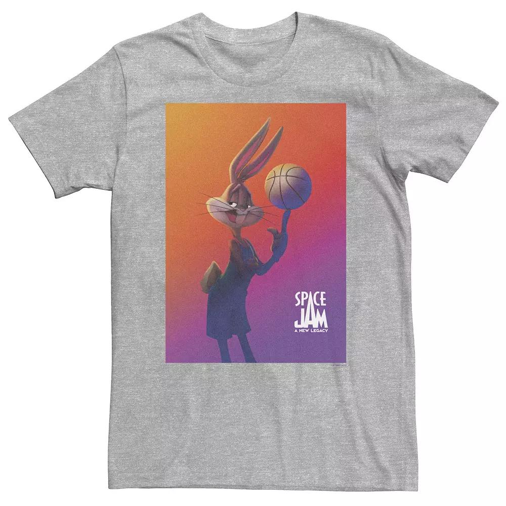 Big & Tall Space Jam: A New Legacy Bugs Bunny With Basketball Poster Tee, Men's,  Product Image