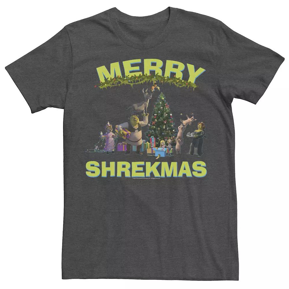 Men's Shrek Group Shot Friends Merry Shrekmas Tee,  Product Image