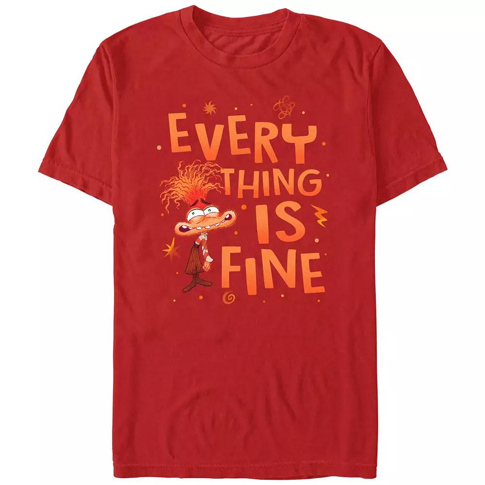 Disney's Inside Out 2 Anxiety Everything is Fine Men's Graphic Tee,  Product Image